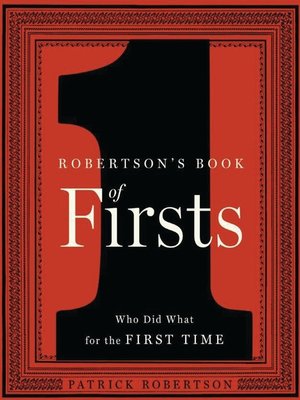 cover image of Robertson's Book of Firsts